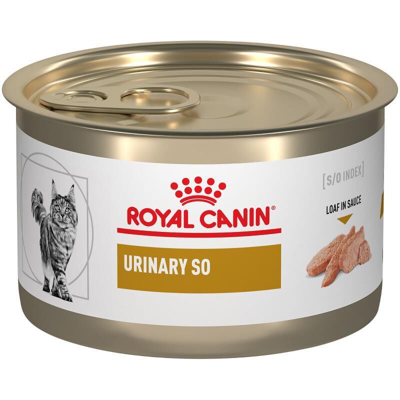 Royal Canin Veterinary Diet Adult Urinary SO Loaf in Sauce Canned Cat Food, 5.1 oz cans