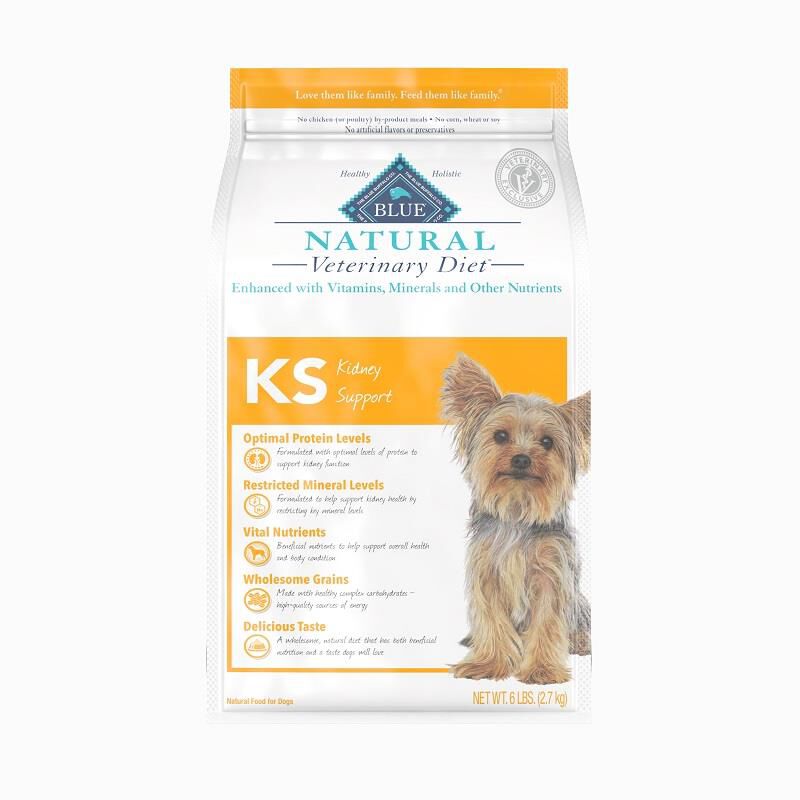 Blue Buffalo Natural Veterinary Diet KS Kidney Support Dog Food, 6 lbs