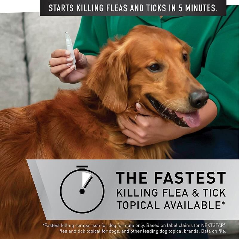 NEXTSTAR Fast Acting Flea & Tick Treatment Small Dog 5-22 lbs, 3 doses