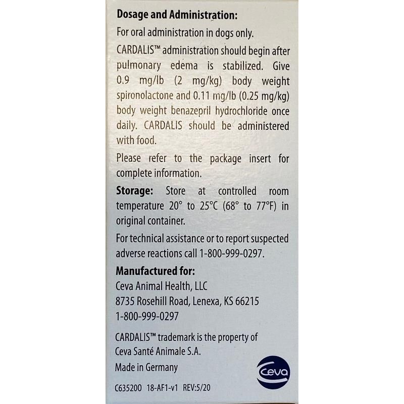 Cardalis Chewable Tablets for Dogs, 40 mg/5 mg, 30 Tablets