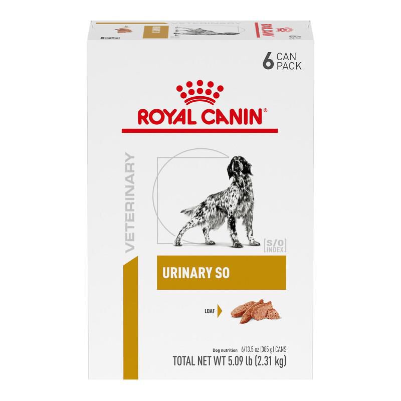 Royal Canin Veterinary Diet Adult Urinary SO Loaf in Sauce Canned Dog Food, 6 x 13.5 oz cans
