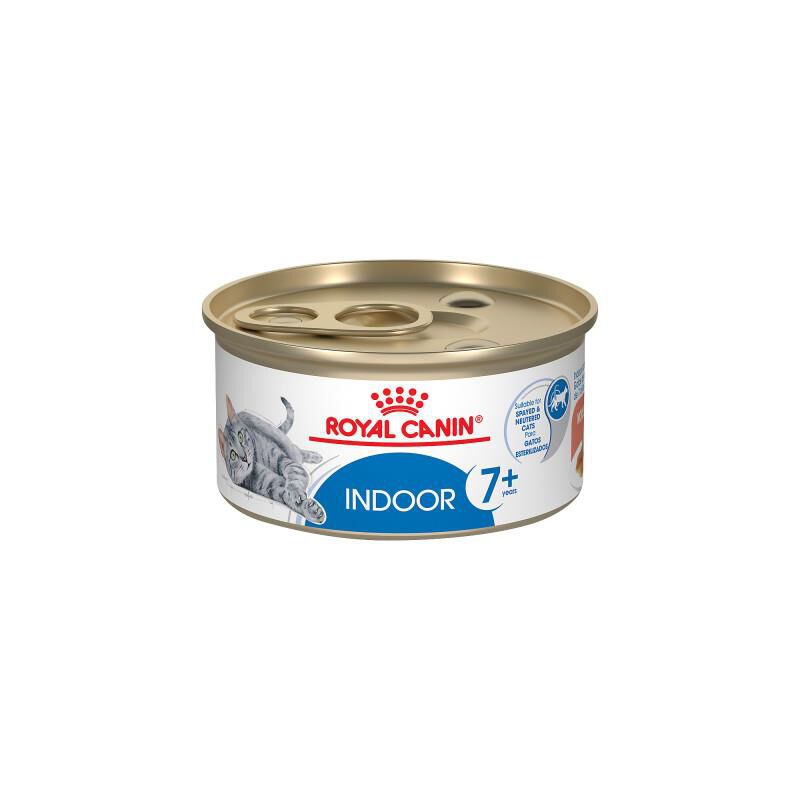 Royal Canin Feline Health Nutrition Indoor 7+ Morsels in Gravy Canned Cat Food, 24 x 3 oz cans