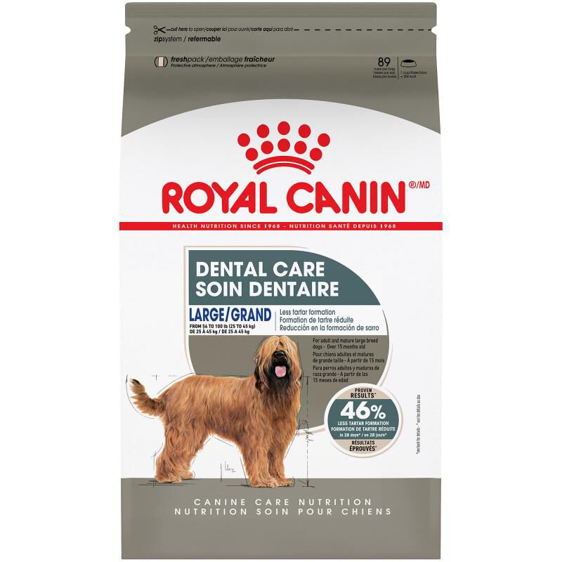 Royal Canin Canine Care Nutrition Adult Large Dental Care Dry Dog Food, 30 lb bag