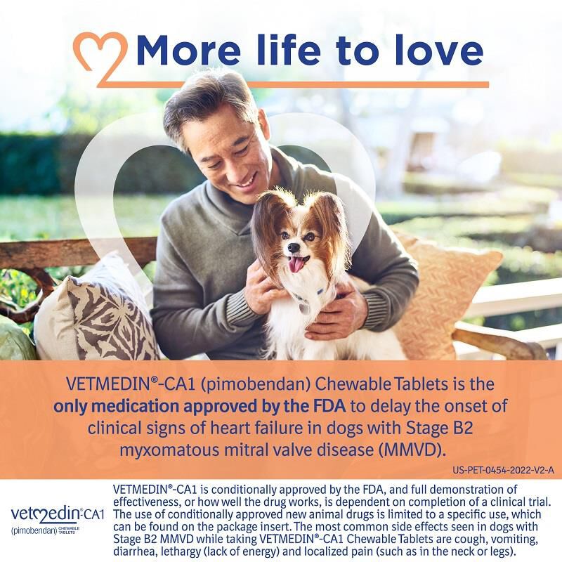 Vetmedin-CA1 (pimobendan) Chewable Tablets for Dogs 5 mg, 50 Ct.
