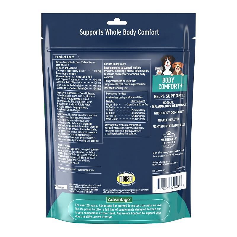 Pet Protect Body Comfort + Alenza Soft Chews for Dogs, 120 Ct.