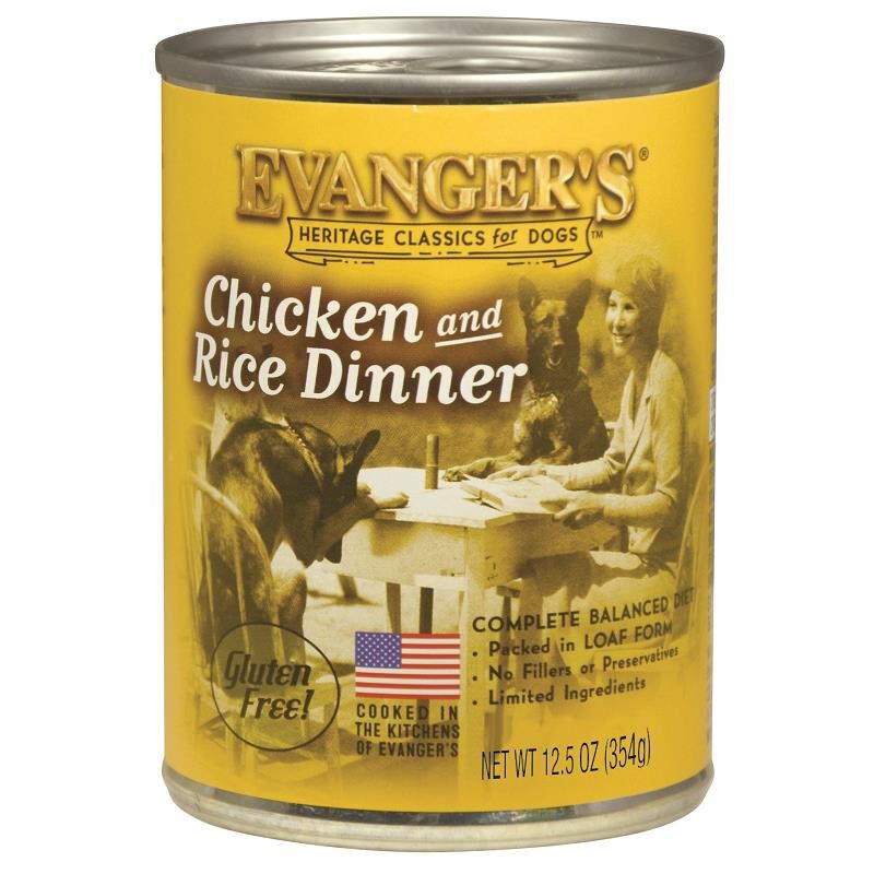 Evangers Classic Chicken and Rice Dinner Canned Dog Food, 12 x 12.5 oz cans