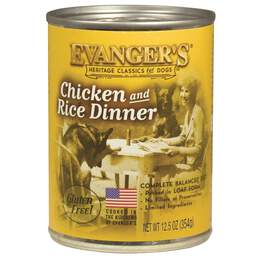 Evanger's Classic Chicken and Rice Dinner Canned Dog Food, 12 x 12.5 oz cans