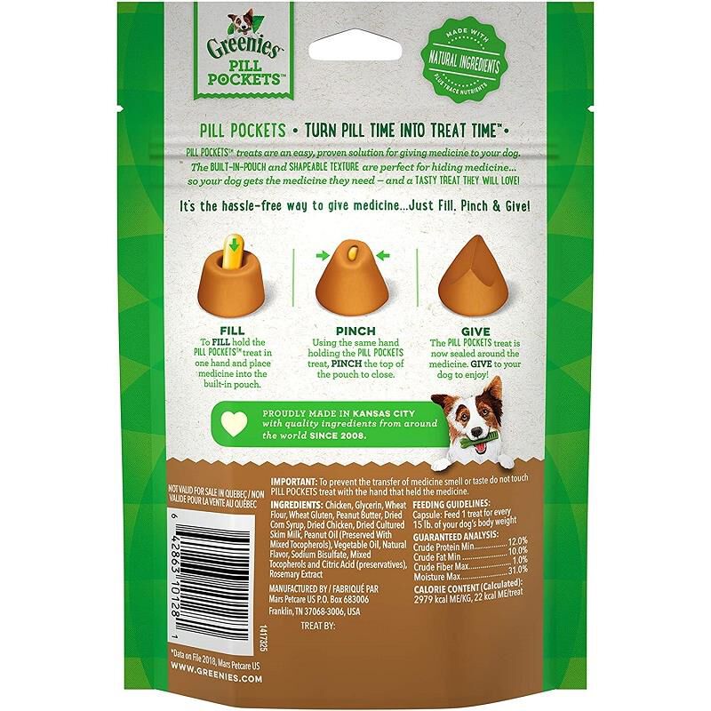 Greenies Pill Pockets for Dogs 30 Capsules Peanut Butter
