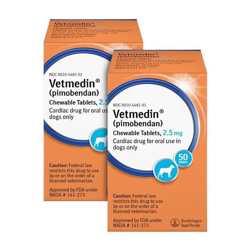 Vetmedin Chewable Tablets 2.5 mg, 100 Ct. (2 Pack)