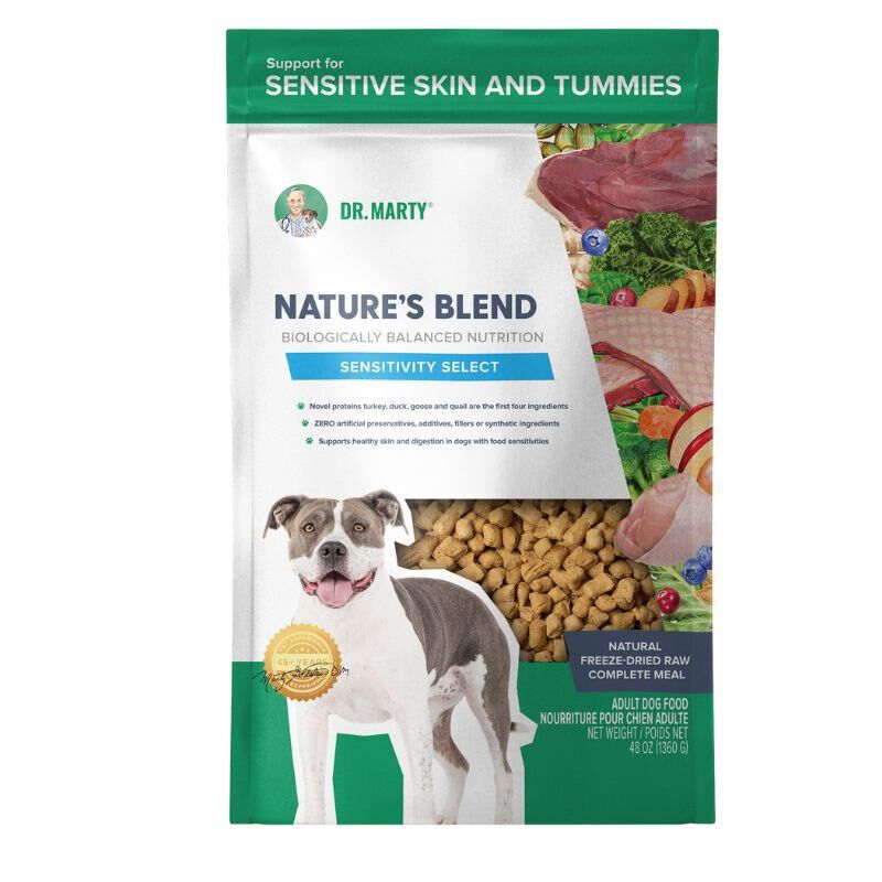 Dr. Marty Nature's Blend Sensitivity Select Freeze-Dried Raw Adult Dog Food, 48 oz