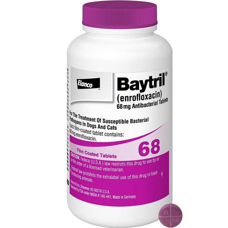Baytril 68 mg Purple Coated Tablet
