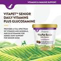 NaturVet VitaPet Senior Daily Vitamins Plus Glucosamine for Dogs, 60 Soft Chews