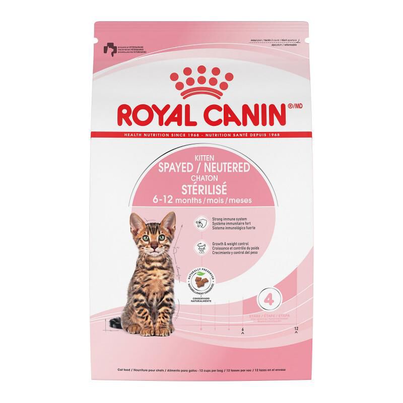 Royal Canin Feline Health Nutrition Kitten Spayed/Neutered Dry Cat Food, 2.5 lb bag