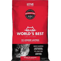 World's Best Multiple Cat Unscented Clumping Formula Cat Litter
