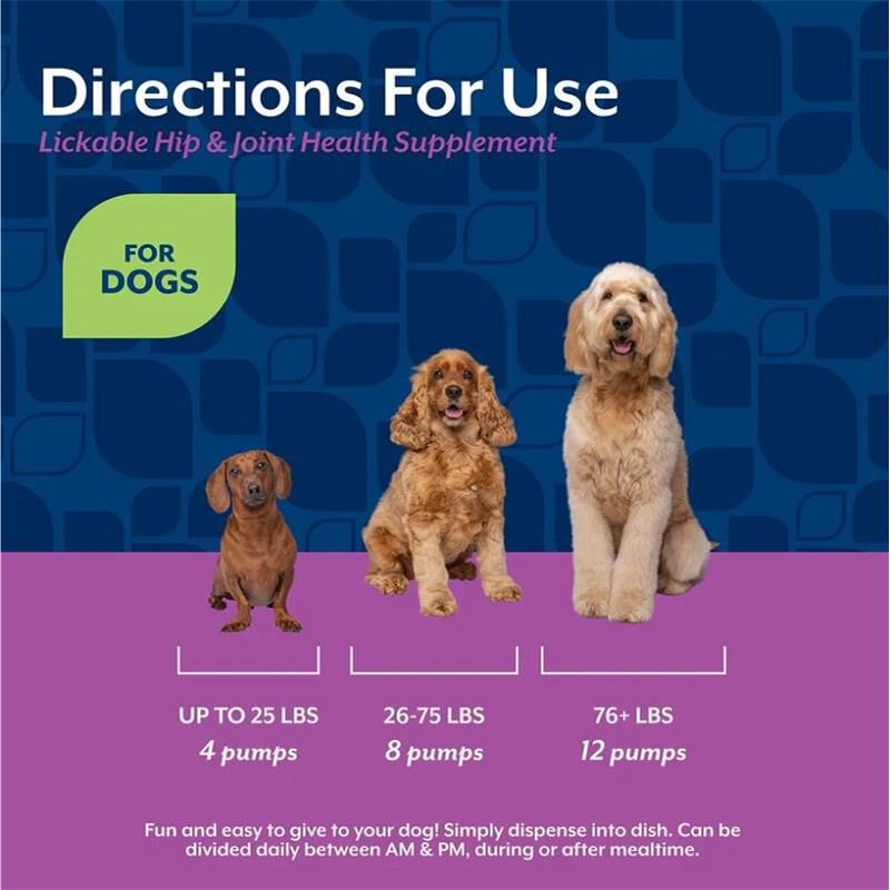 NaturVet Lickable Hip & Joint Health Supplement for Dogs, Peanut Butter Flavor, 6.4 fl oz