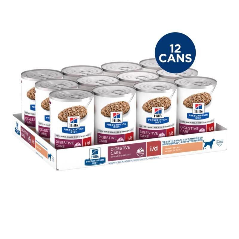 Hill's Prescription Diet i/d Digestive Care with Turkey Canned Dog Food, 12 x 13 oz cans