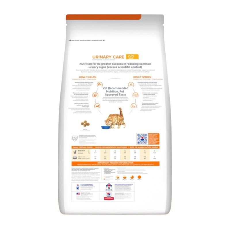 Hill's Prescription Diet c/d Multicare Urinary Care Ocean Fish Flavor Dry Cat Food, 17.6 lbs