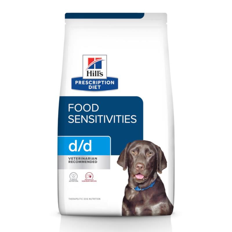 Hill's Prescription Diet d/d Skin/Food Sensitivities Potato & Venison Recipe Dry Dog Food, 25 lb bag