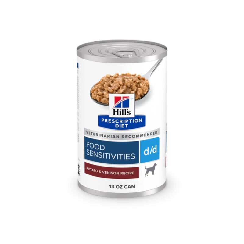 Hill's Prescription Diet d/d Food Sensitivities Potato & Venison Wet Dog Food, 12 x 13 oz cans