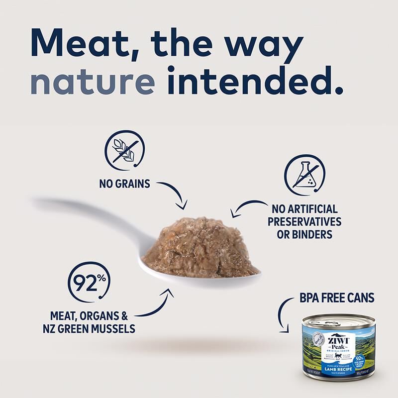ZIWI Peak Lamb Recipe Canned Cat Food, 12 x 6.5 oz cans