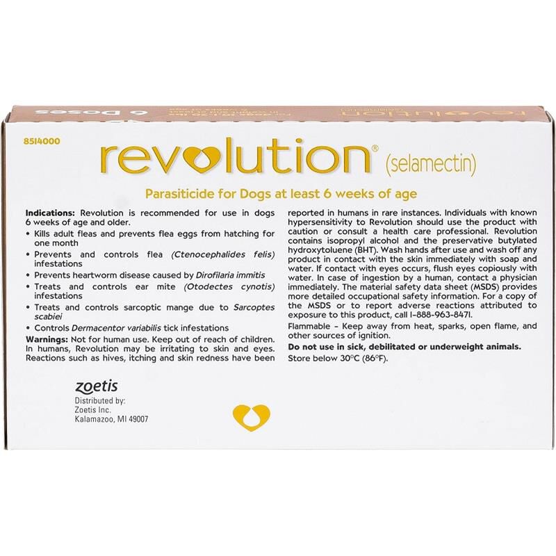 Revolution Topical for Dogs 10.1-20 Brown, 6 Month Supply