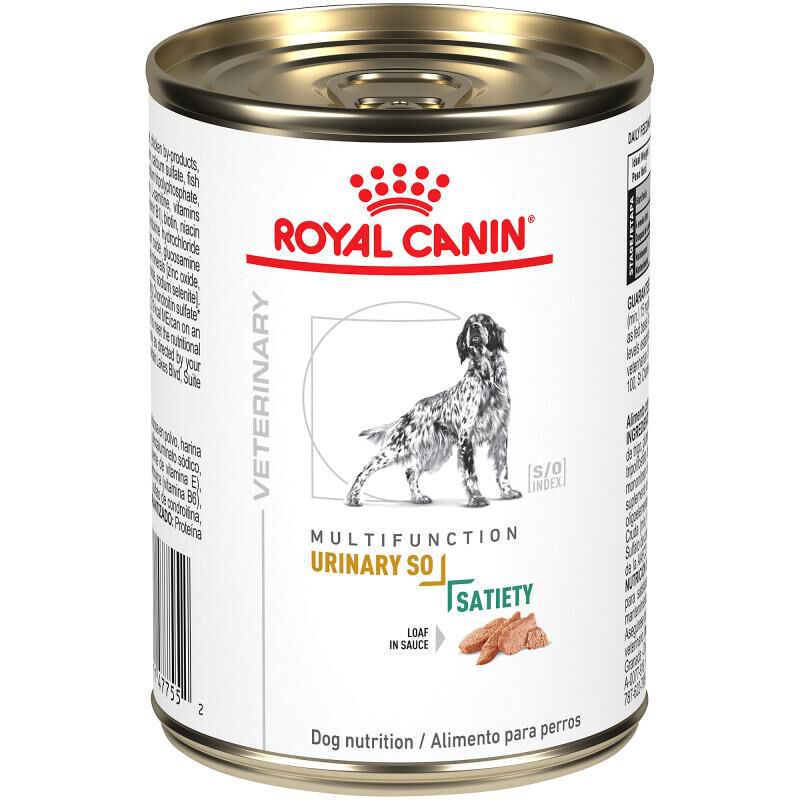 Royal Canin Veterinary Diet Adult Multifunction Urinary SO + Satiety Loaf in Sauce Canned Dog Food, 24 x 13.5 oz cans