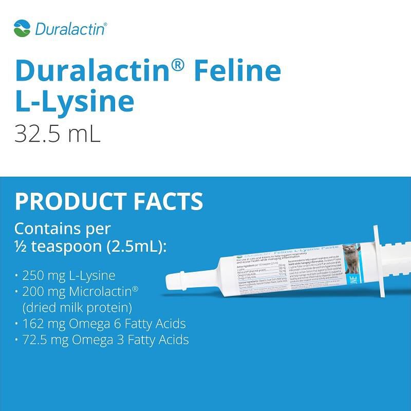 Order Duralactin Feline LLysine 32.5 mL for cats online