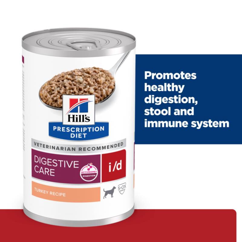 Hill's Prescription Diet i/d Digestive Care with Turkey Canned Dog Food, 12 x 13 oz cans