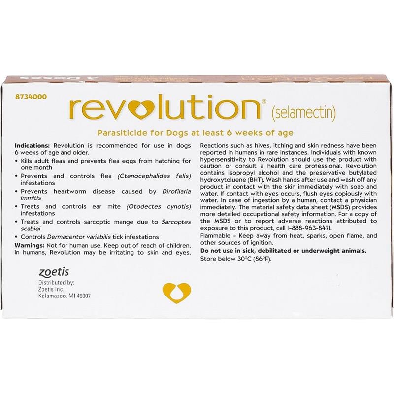 Revolution Topical for Dogs 10.1-20 Brown, 3 Month Supply