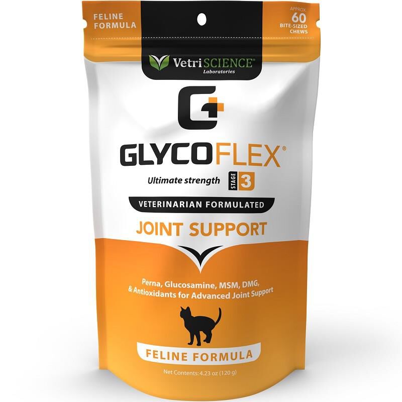 VetriScience Glyco-Flex III Feline Formula, 60 Bite-Sized Chews