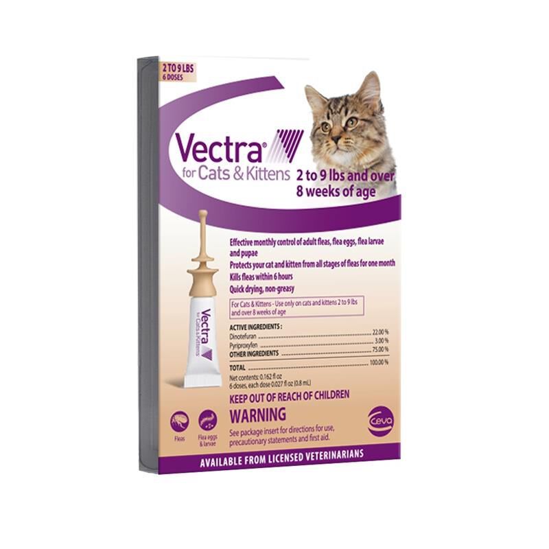 Vectra for Cats, 2 to 9 lbs Tan 6 Month Supply