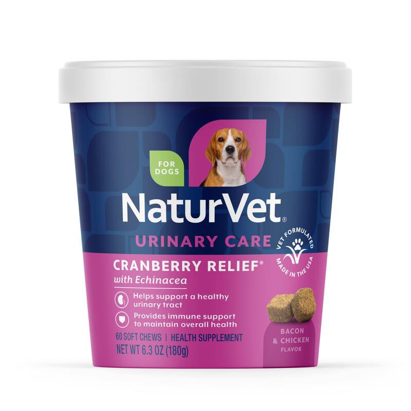 NaturVet Cranberry Relief Healthy Urinary Tract Plus Echinacea Soft Chews for Dogs