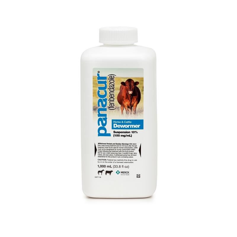 Panacur 10% Suspension Dewormer for Horse & Cattle, 1 Liter