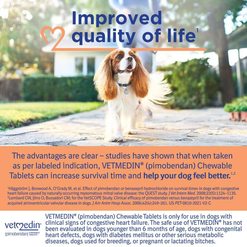 Vetmedin Chewable Tablets 5 mg, 50 Ct.