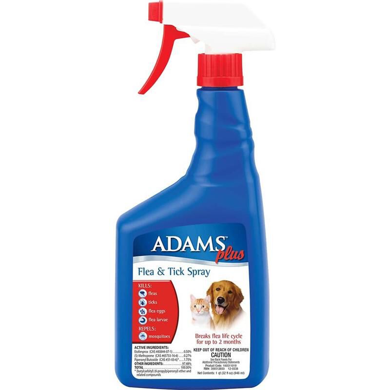 Adams Plus Flea and Tick Spray, 32 oz