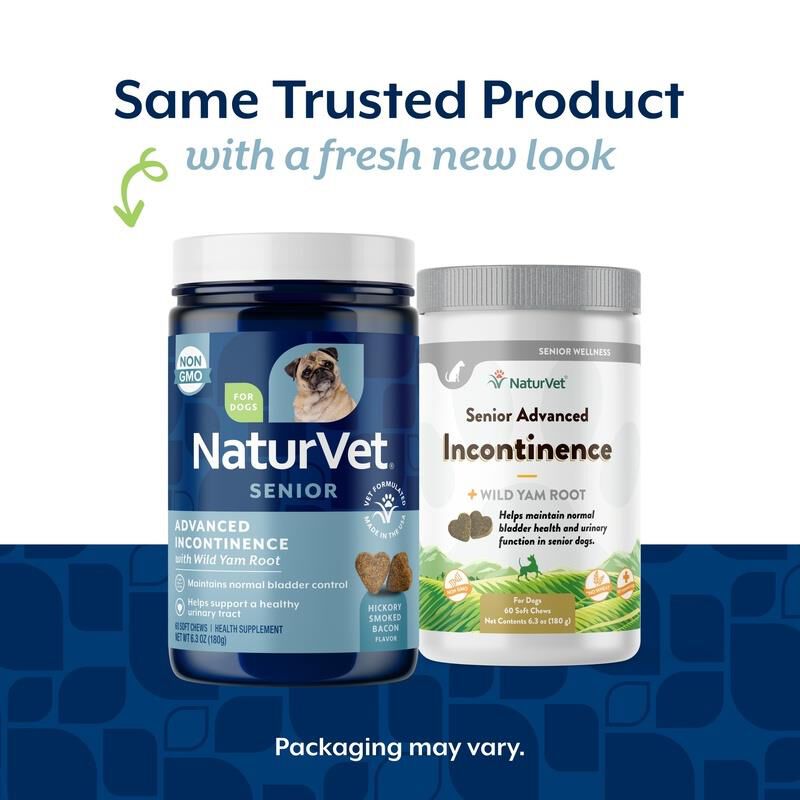 NaturVet Senior Advanced Incontinence Soft Chews Supplement for Dogs 60 Ct.