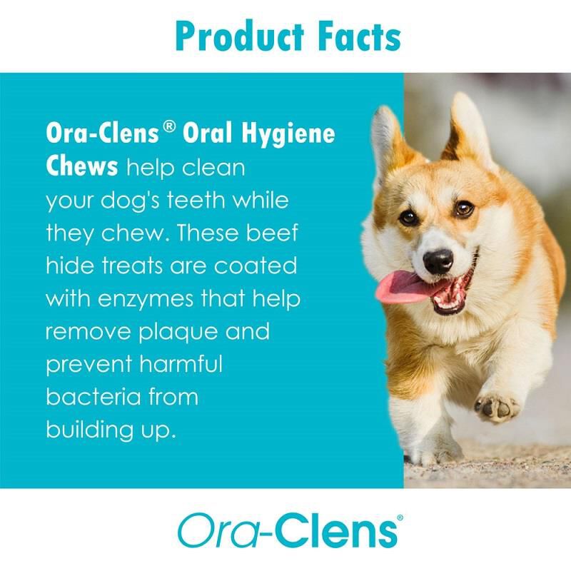 OraClens Enzyme Coated Oral Hygiene Chews for Dogs