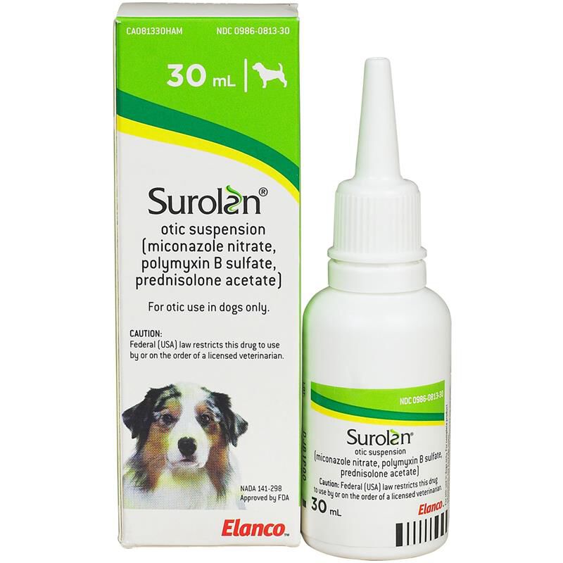 Buy Surolan Otic Suspension Ear Drops 30 mL For Dogs Allivet