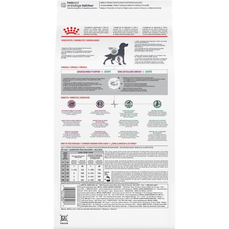 Royal Canin Veterinary Diet Adult Multifunction Advanced Mobility Support + Satiety Dry Dog Food, 7.7 lb bag