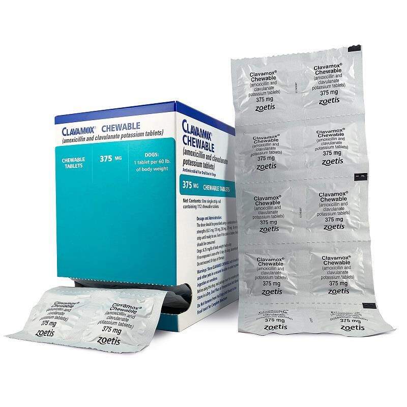 Clavamox Chewable Tablet, 375 mg