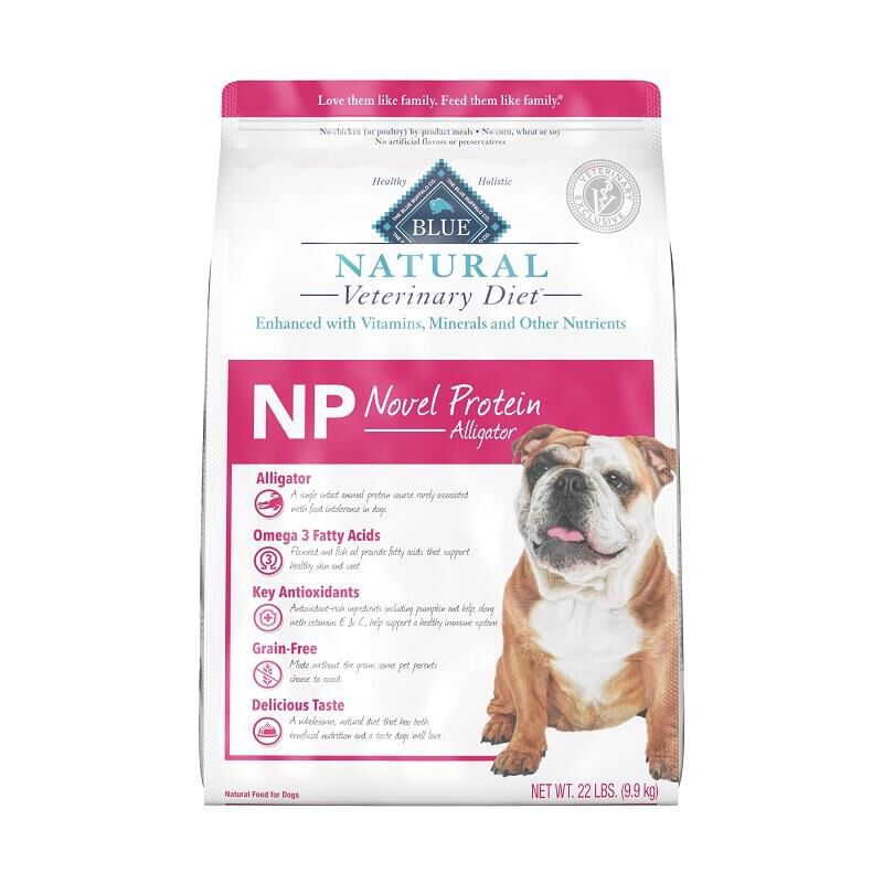 Blue Buffalo Natural Veterinary Diet NP Novel Protein Alligator Dry Dog Food, 22 lbs