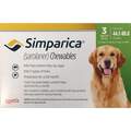 Simparica Chewable Tablets for Dogs 44-88 lbs Green, 3 Month Supply