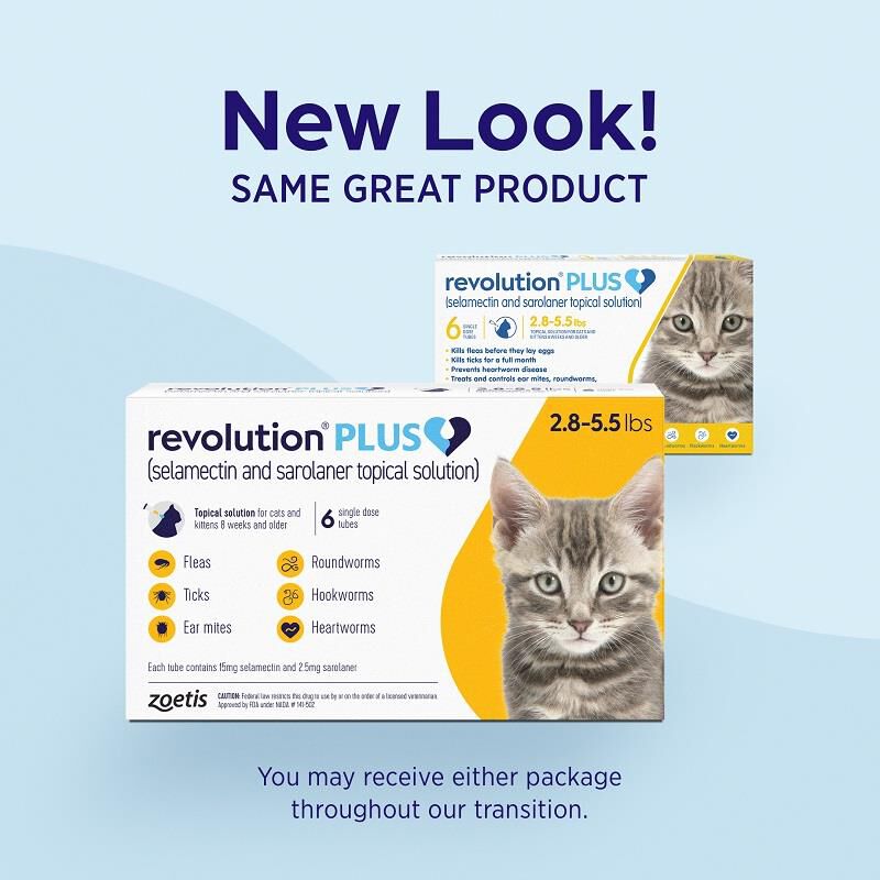 Revolution Plus for Cats 2.8-5.5 lbs Gold 6 Month Supply