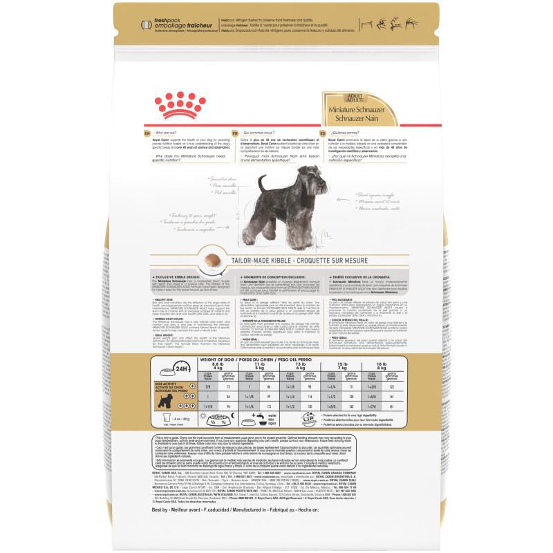 Royal Canin Breed Health Nutrition Miniature Schnauzer Adult Dry Dog Food, 10 lb bag