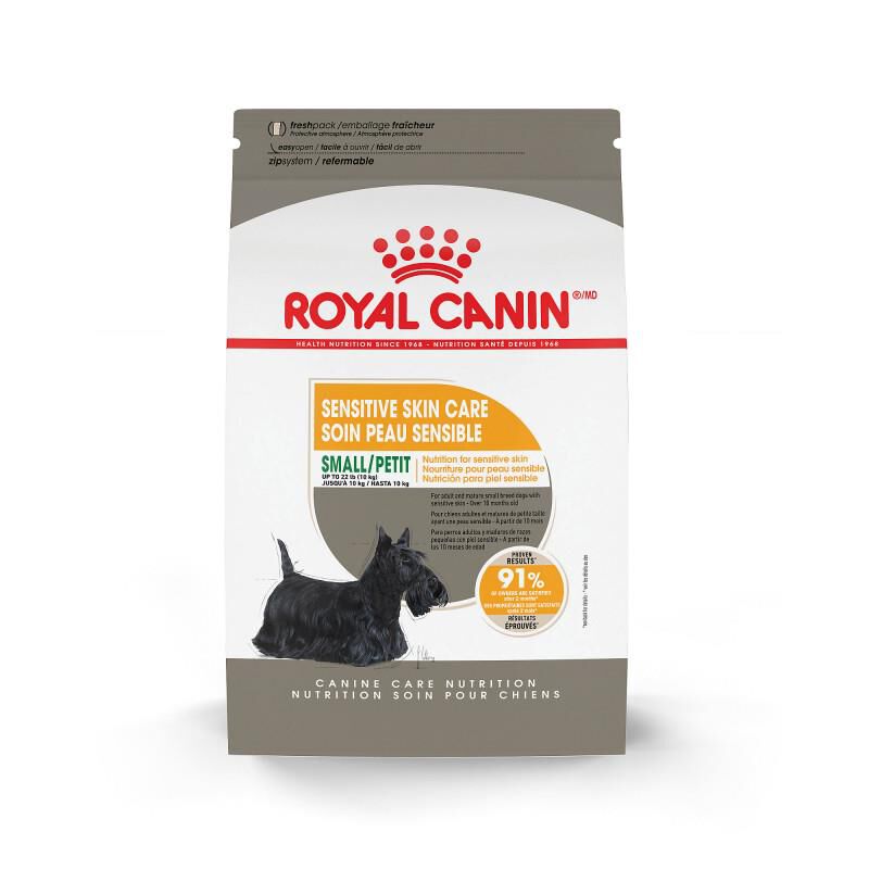 Royal Canin Canine Care Nutrition Adult Small Sensitive Skin Care Dry Dog Food, 3 lb bag