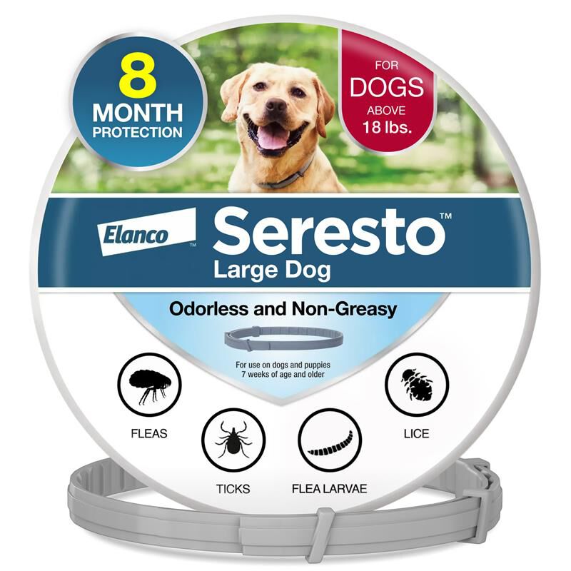 Seresto Flea and Tick Prevention Collar for Large Dogs, 8 month flea and tick prevention