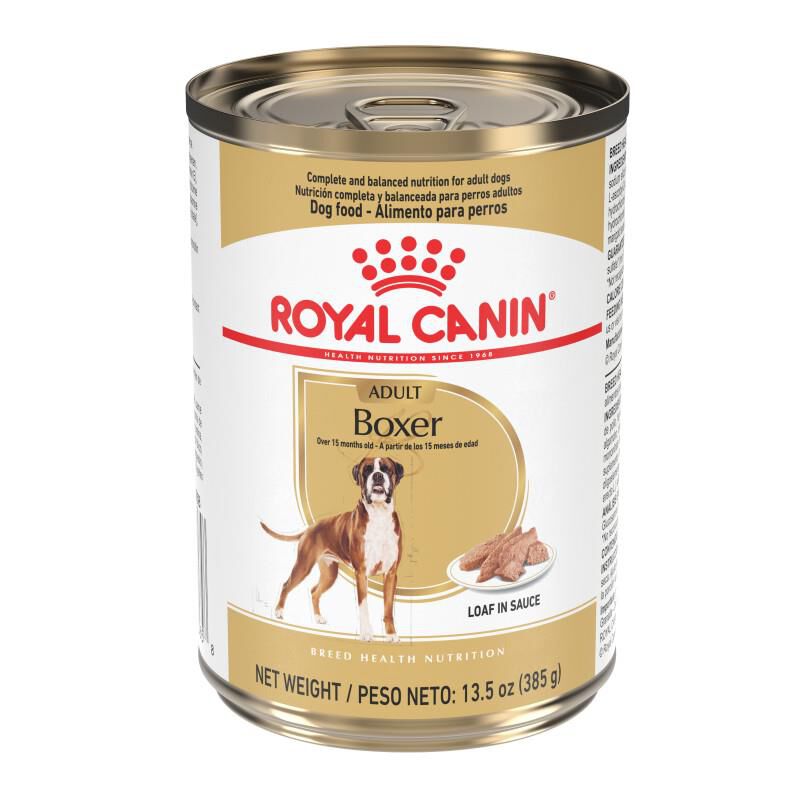 Royal Canin Breed Health Nutrition Boxer Adult Loaf in Sauce Canned Dog Food, 12 x 13.5 oz cans
