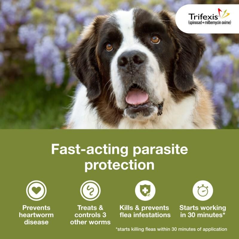 Trifexis Chewable Tablets for Dogs 60.1-120 lbs Brown, 3 Month Supply