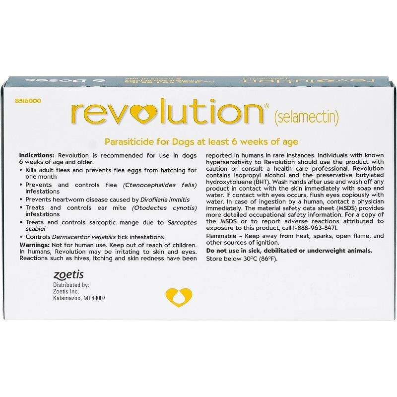 Revolution Topical for Dogs 40.1-85 Teal, 6 Month Supply