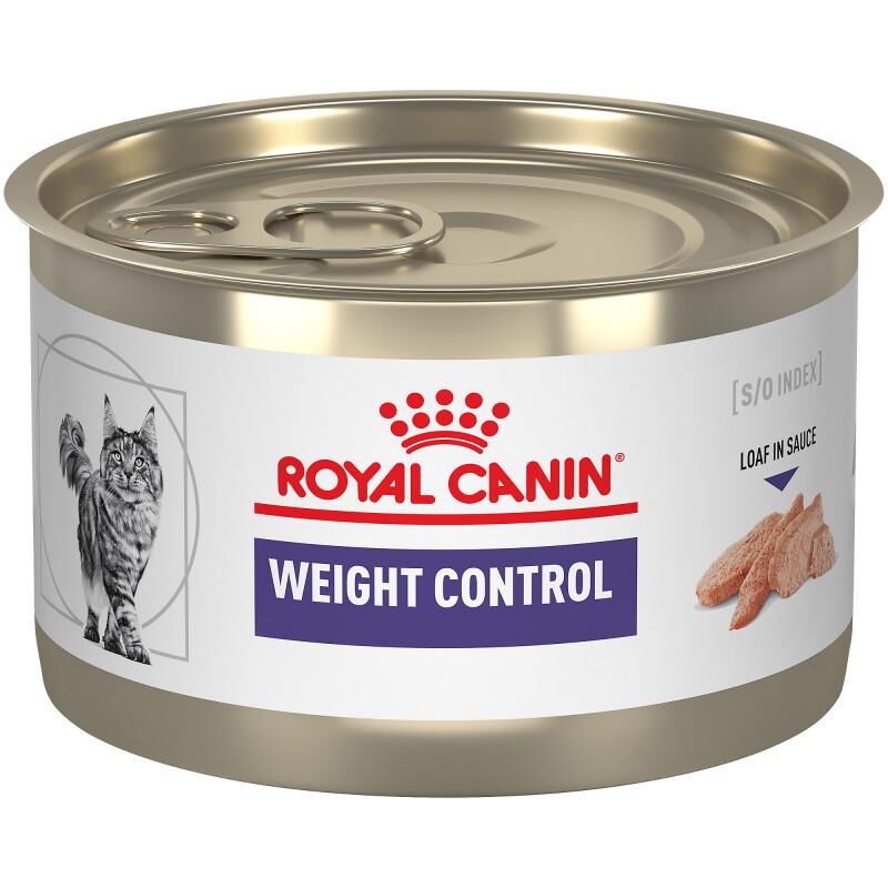 Royal Canin Veterinary Diet Adult Weight Control Loaf in Sauce Canned Cat Food, 24 x 5.1 oz cans